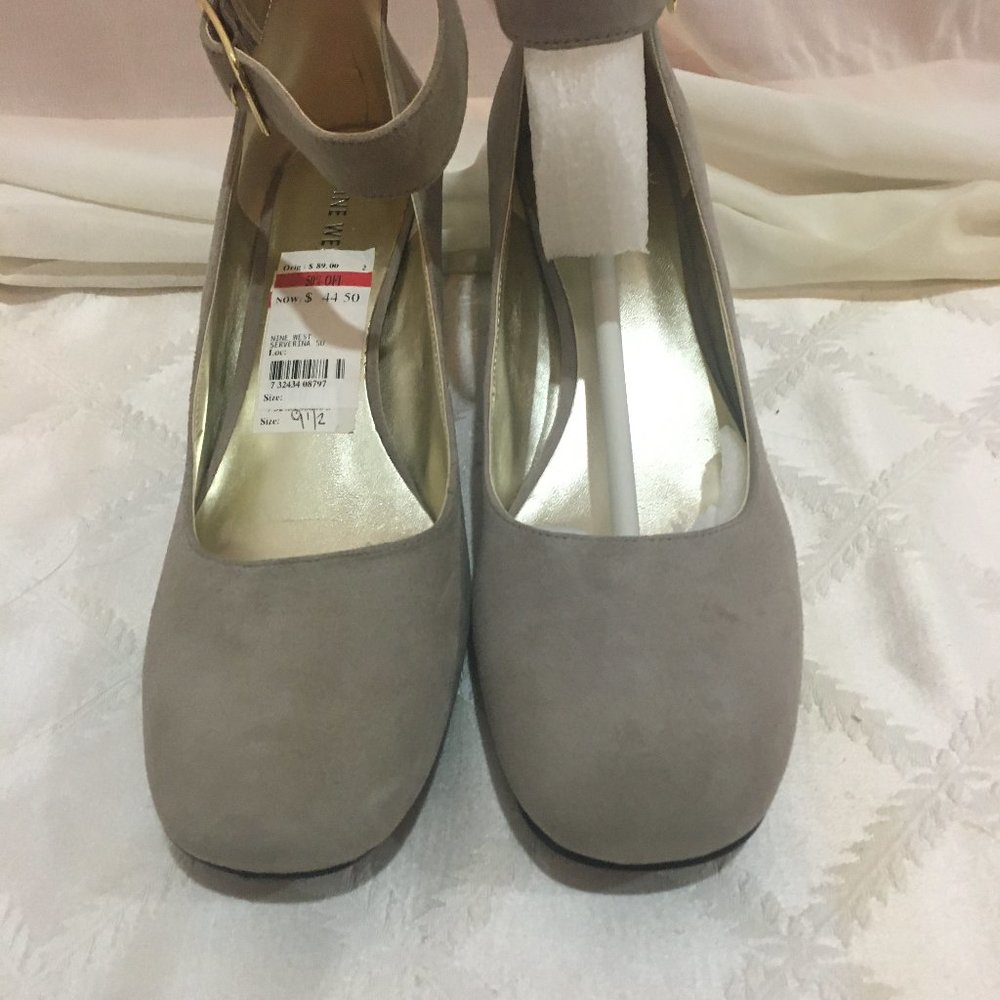 Nine West Suede Slip On Shoe w/ Modern Round Heel